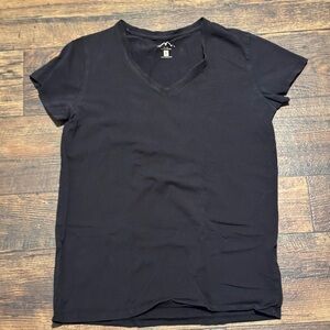 Elegant Black V-Neck Women's Tee